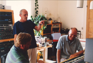 Ache mixer, aug. 2003: Peter, Johnnie, Finn