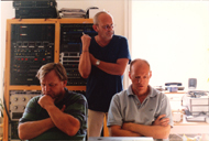 Ache mixer, aug. 2003: Peter, Johnnie, Finn